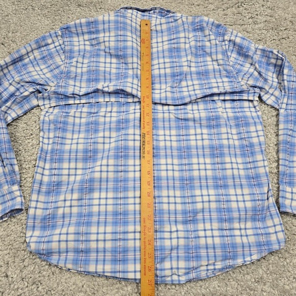 Vineyard Vines Harbor Shirt Mens Medium Blue Plaid Button Up Lightweight Vented - Picture 9 of 11